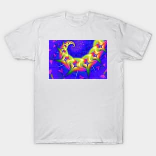 Colorful Abstract Fractal Spiral T-Shirt